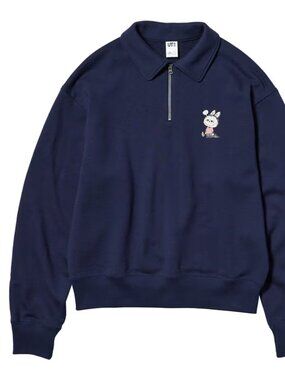 *NEW WITH TAGS* UNIQLO x POP MART Labubu Half-Zip Sweatshirt Navy Blue (Men's L)